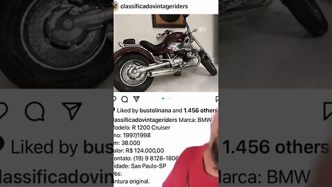 BMW R 1200 custom por 124 mil não dá papai #shorts