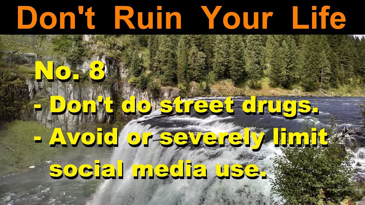 DRYL No. 8 | Don't do street drugs | Avoid or severely limit social media use.