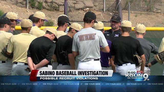 Investigation underway into Sabino recruiting violations