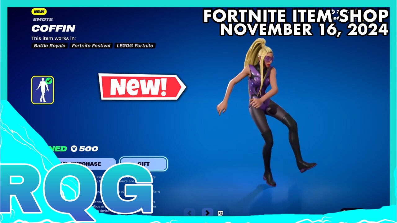 "NEW" COFFIN “LIL’ YACHTY” EMOTE IS HERE+FESTIVAL LADY GAGA! FORTNITE ITEM SHOP (November 16, 2024)