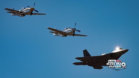 Old and new warplanes train together over Tucson