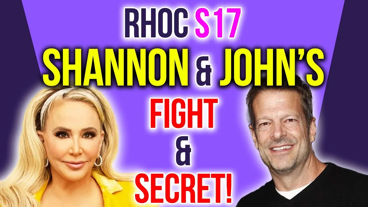 RHOC Shannon & John's Fight& Secret! #rhoc #bravotv #peacocktv