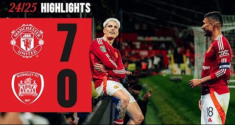 Highlight Goal Mancaster United vs Barnsley 7-0 Carabo Cup || 2023-2024