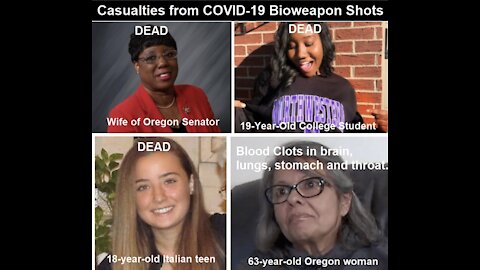 Oregon Senator’s Wife and 19-Year-Old College Student Among Latest Victims DEAD Following Bioweapon