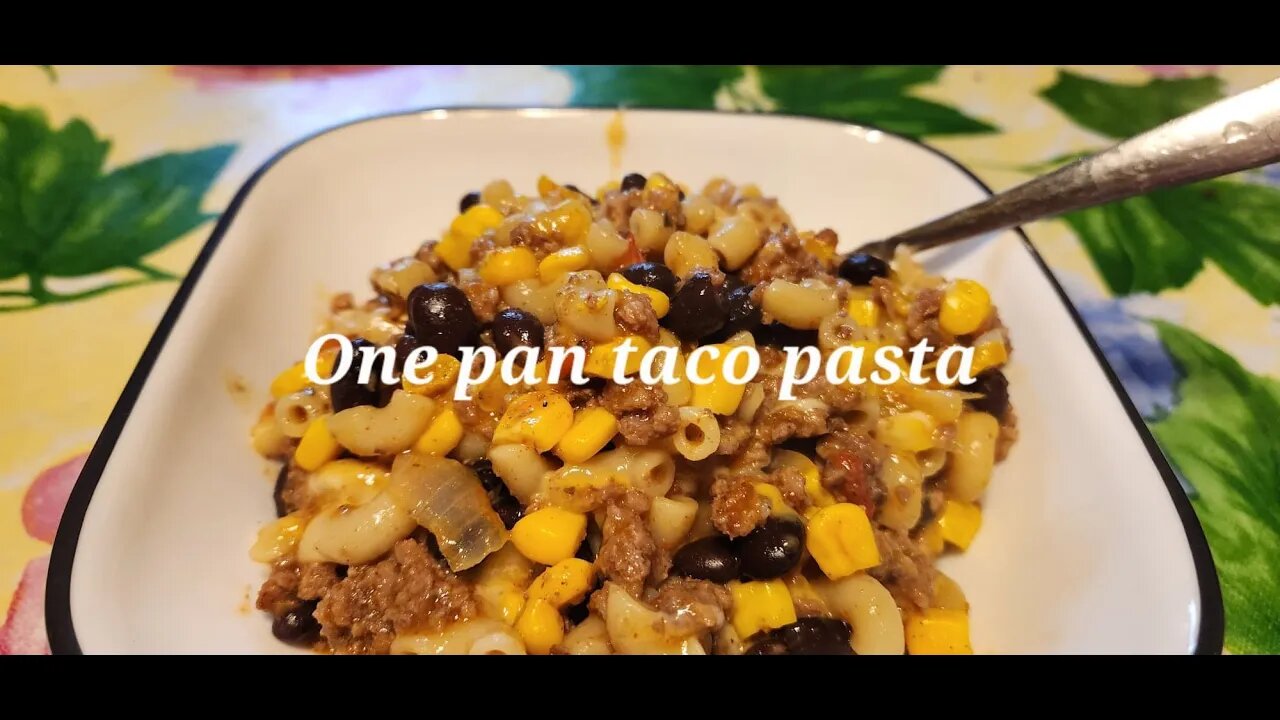 One pan taco pasta #pasta #onepanrecipe #tacorecipe