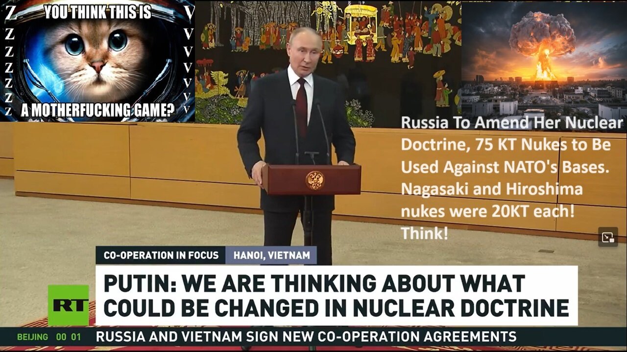 President Putin: Russia To Amend Her Nuclear Doctrine, 75 KT Nukes to Be Used Against NATO Military Bases