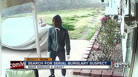 Las Vegas police release picture of suspect in burglary spree