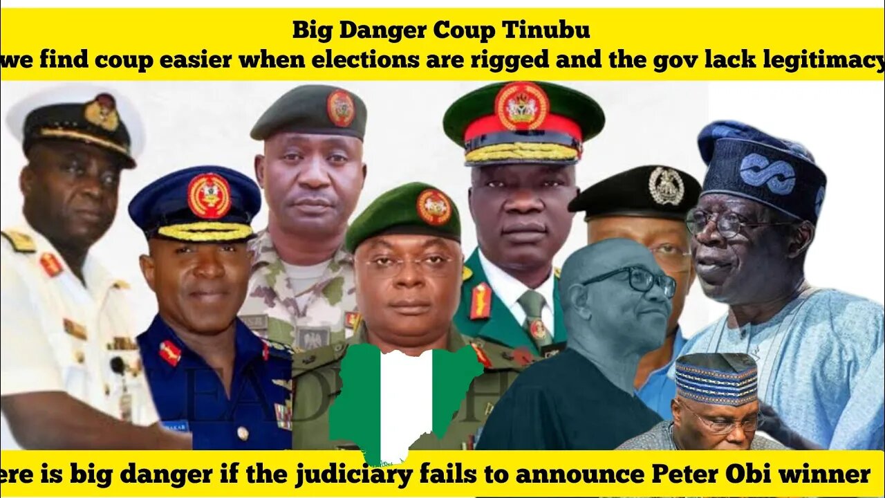 Big Danger Coup Tinubu; we find coup easier when elections are rigged & the gov lack legitimacy IBB