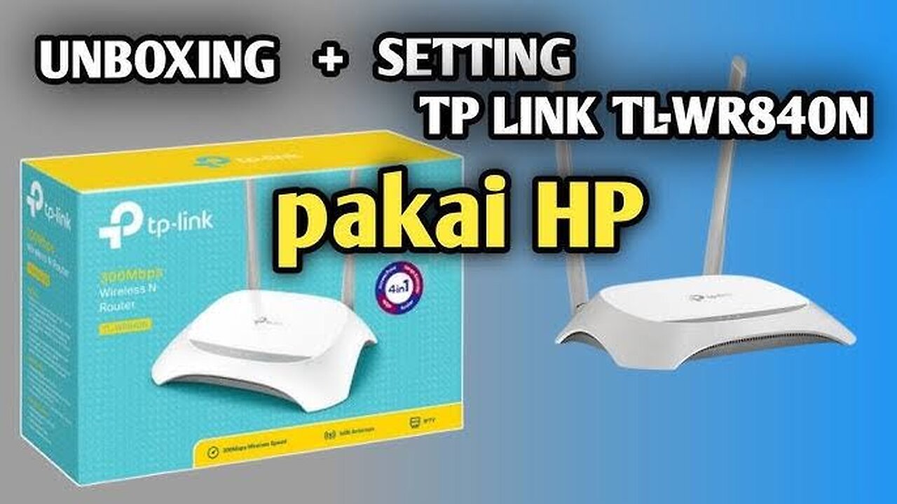 Router Tp link WR840N Cara setting menggunakan Handphone saja