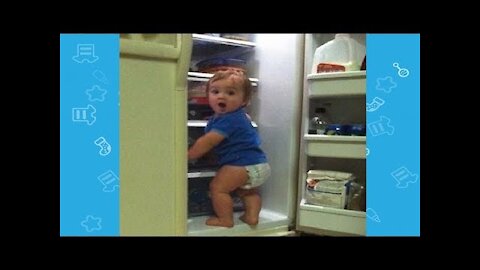 What Happens When Baby Open The Fridge Funny baby video