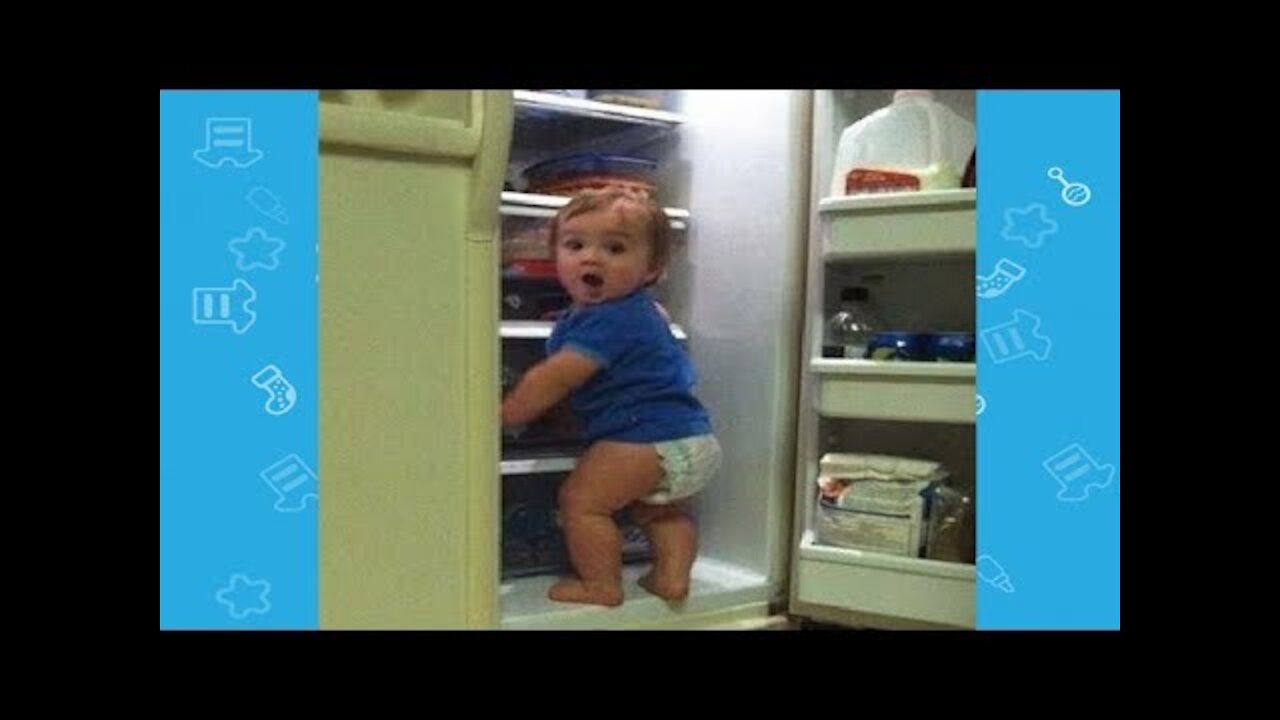 What Happens When Baby Open The Fridge Funny baby video