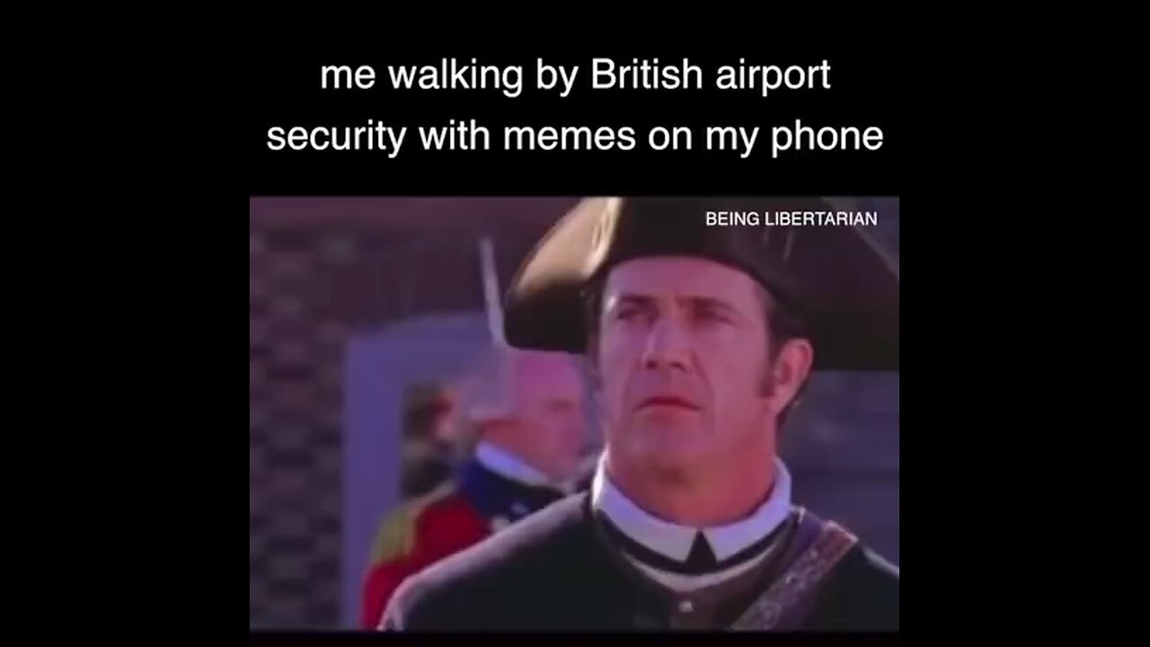 Me walking by British airport security with memes on my phone 🤡