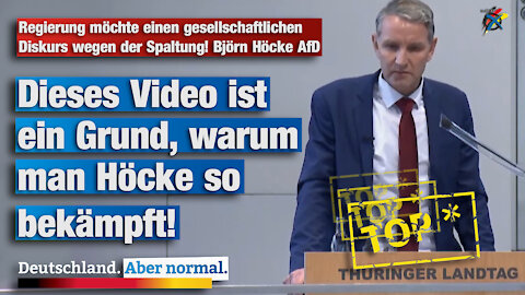 Regierung möchte einen gesellschaftlichen Diskurs wegen der Spaltung! Björn Höcke AfD