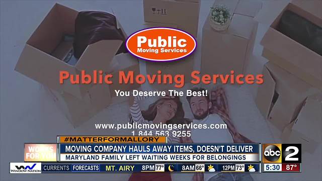 Moving company withholds family's belongings