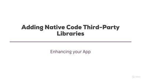 49 - Linking and Using Third Party Libraries | REACT NATIVE COURSE