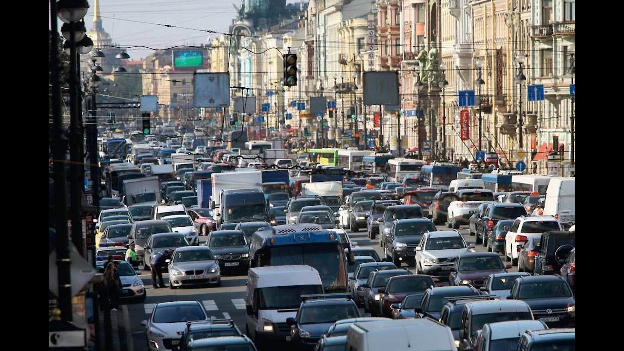 Traffic jams in St. Petersburg and a beautiful view!