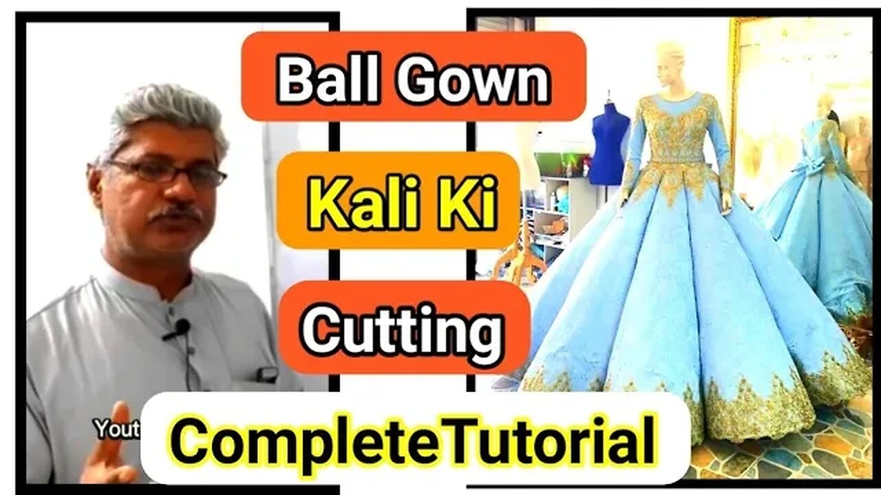 Ball Gown Ki Kali ki Cutting complete tutorial