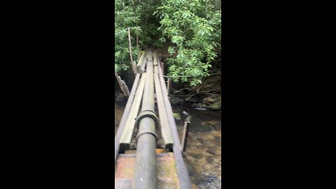 Bridge to ghost town of Lausanne, PA