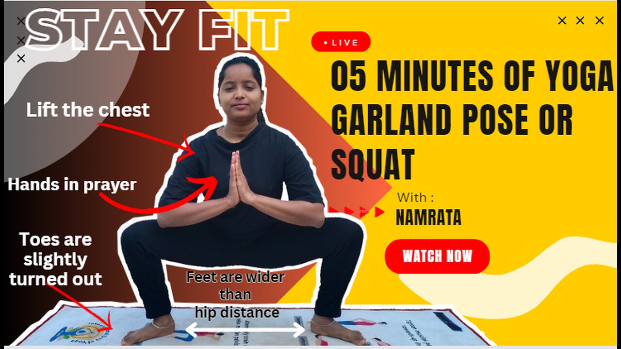 Malasana Pose Garland Pose or Squat कब्ज (Gas )को करे जड़ से खत्म | Benefits in Marathi #yoga #gas