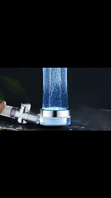 Water Saving RGB LED Shower Head Temperature Control