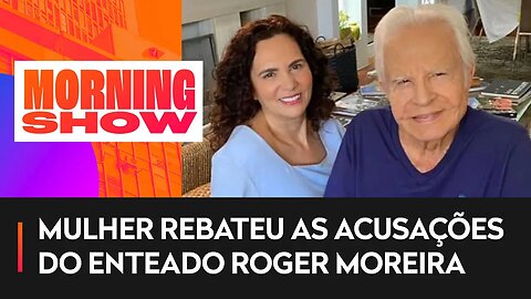 Mulher de Cid Moreira rebate acusações de enteados