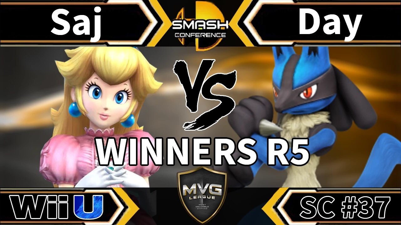 Saj (Peach) vs. ONI|Day (Lucario) - SSB4 Winners R5 - Smash Conference 37