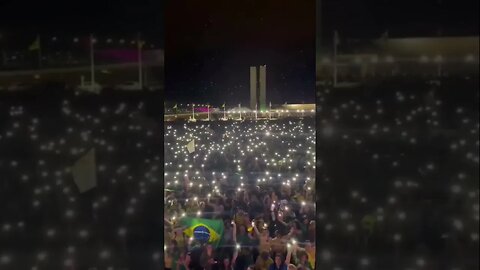 🇧🇷 #bolsonaro in Ministries Esplanade - Evangelicals praying for Brazil