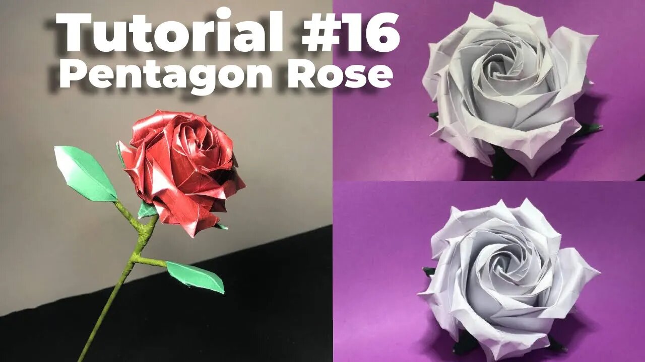 Cómo hacer una rosa de origami 100% realista | Tutorial #16