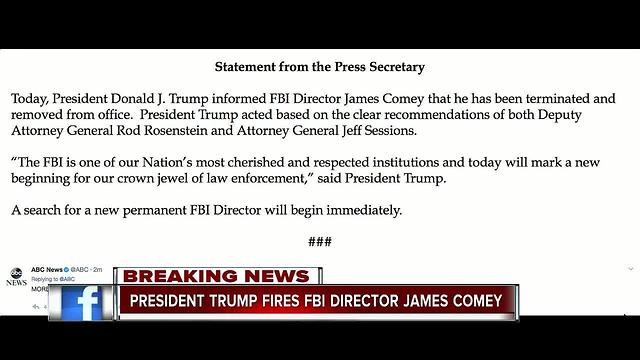 President Trump fires FBI Director James Comey