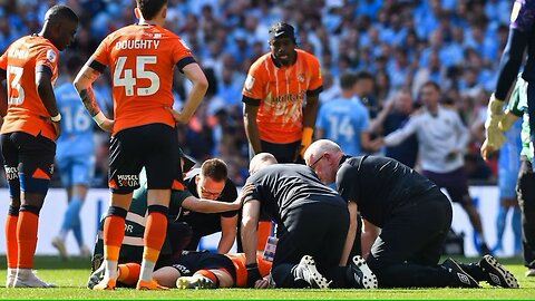 Luton Town captain Tom Lockyer in hospital after collapsing during playoff final