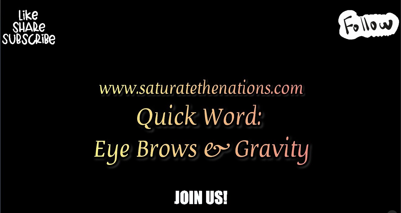 Quick Word: Eye Brows and Gravity