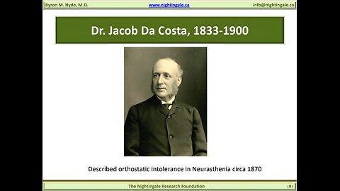 Dr. Jacob Da Costa first described "Orthostatic Intolerance" in Simple Traumatic "Neurasthenia" - Byron Hyde, MD