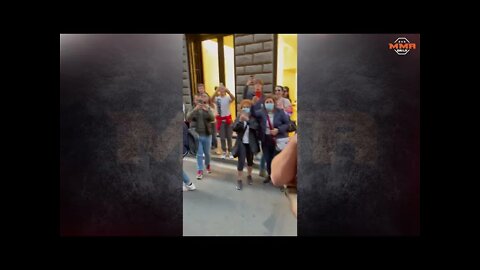 Conor McGregor walking in the streets of Italy