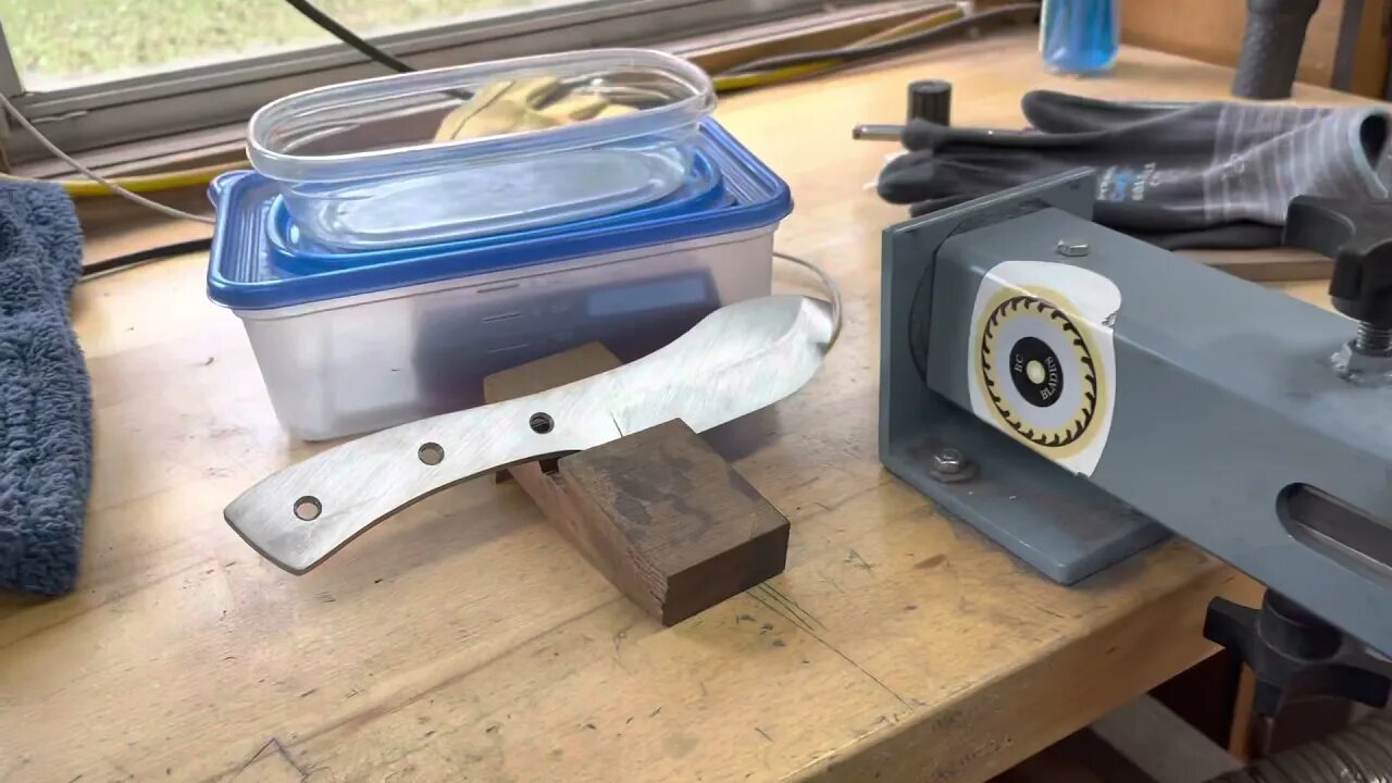 Some knife work and a table for the cats food