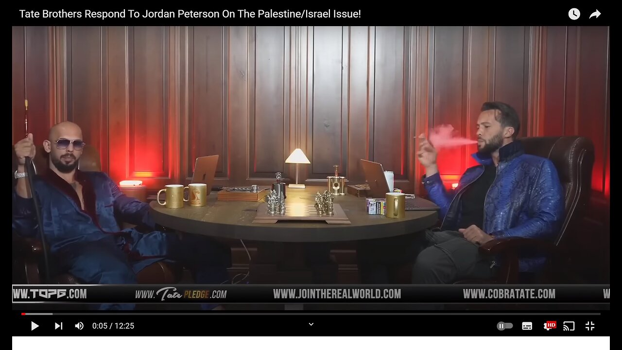Tate Brothers Respond To Jordan Peterson On The Palestine/Israel Issue!