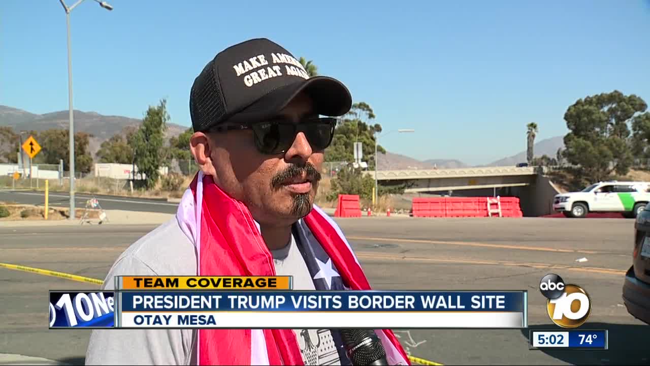 President Trump departs border wall site