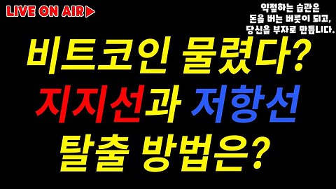 비트코인 실시간 생방송|물렸다면? 지지선과 저항선으로 탈출하자! FOMC 끝 CPI가 남았다|비트코인 실시간 방송|비트코인 시나리오|비트코인 전망과 투자전략|차트분석 쪽집게 생방송