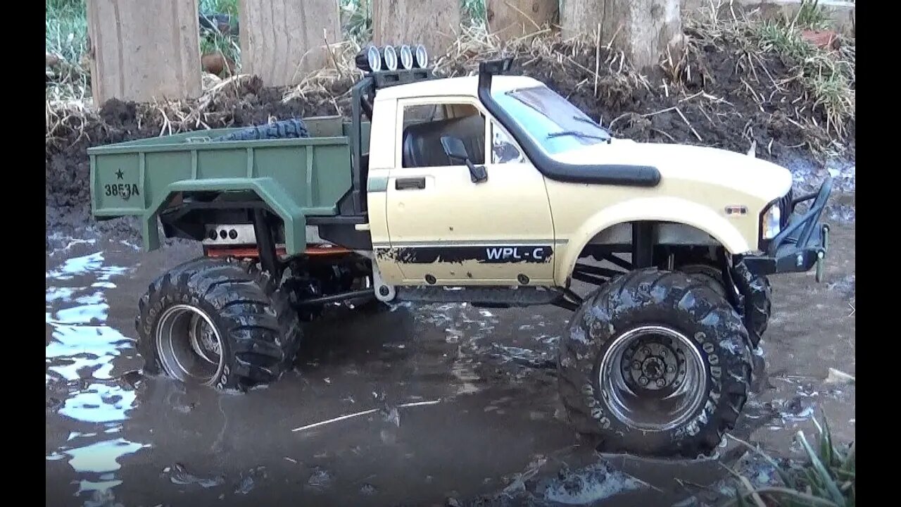 WPL C14 Monster Truck in the Mud!