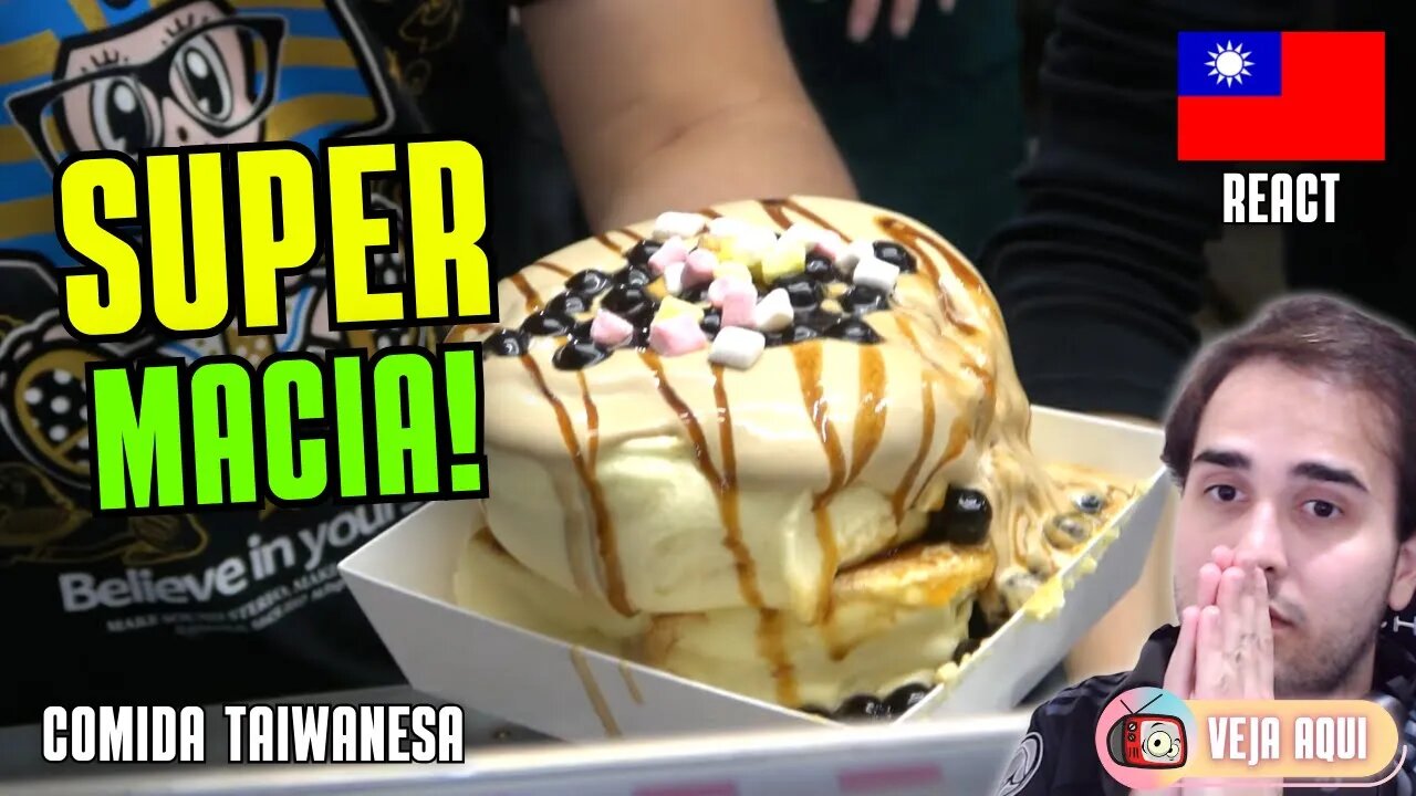 Essa PANQUECA é INCRIVELMENTE MACIA! Reagindo a COMIDAS DE RUA TAIWANESAS | Veja Aqui Reacts