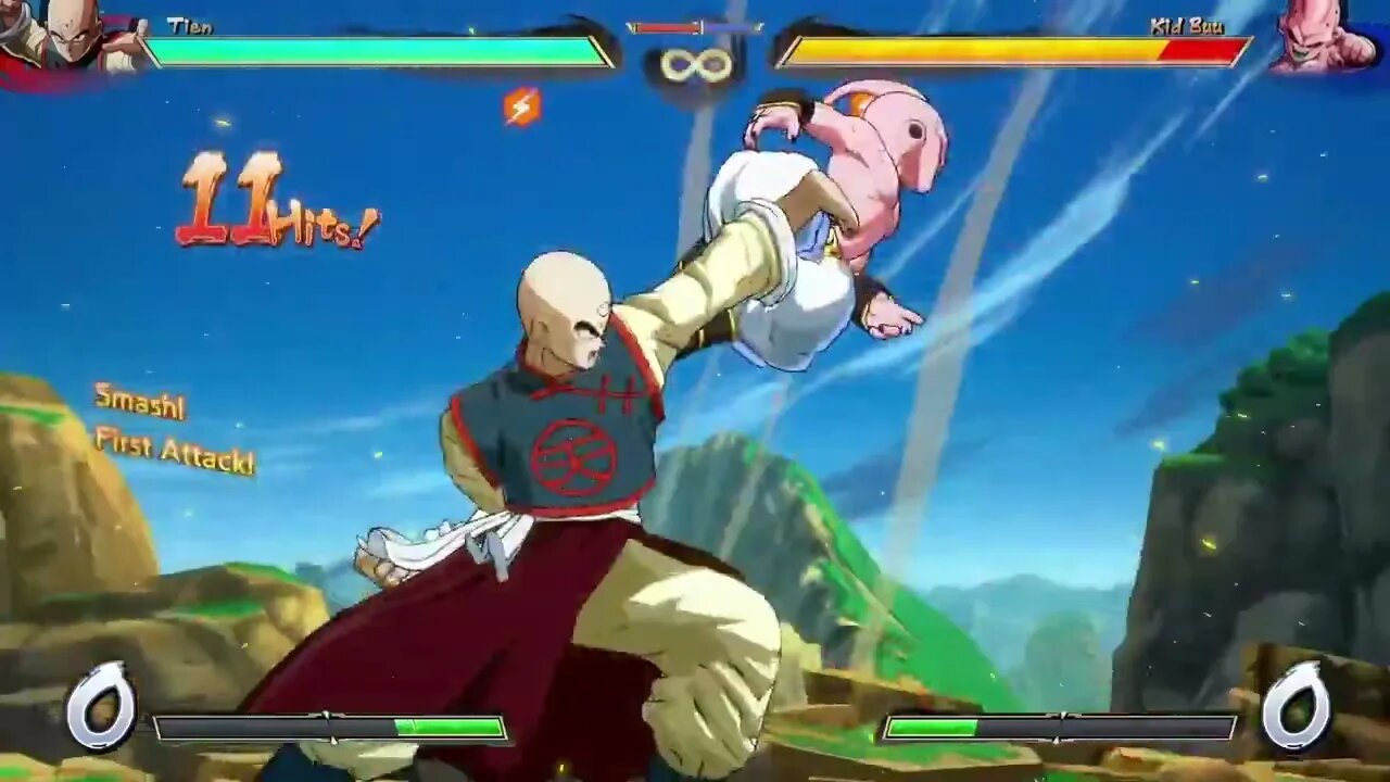 Dragon Ball FighterZ - Tien vs. Kid Buu