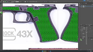 Glock 43X Laser Stippling Vector Files | G43X Fiber Laser Engraving Design