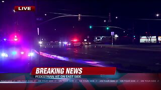 Man in hospital after east side pedestrian crash