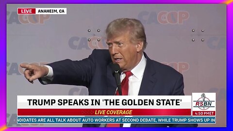 PRESIDENT TRUMP IN CALIFORNIA - GOP CONVENTION ANAHEIM 9/29/2023