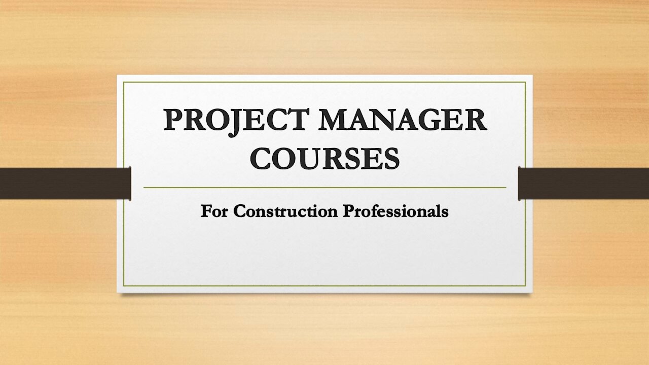 Project Manager Courses |