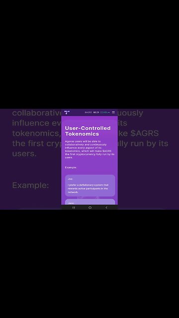 60 User-Controlled Tokenomics - Agoras 💎#shorts #TauNet #TauLanguage