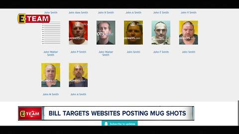 Bill targets websites posting mug shots
