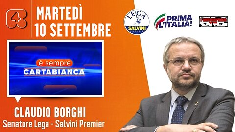 🔴 Sen. Claudio Borghi ospite a "È sempre cartabianca" su Rete4 (10.09.2024)