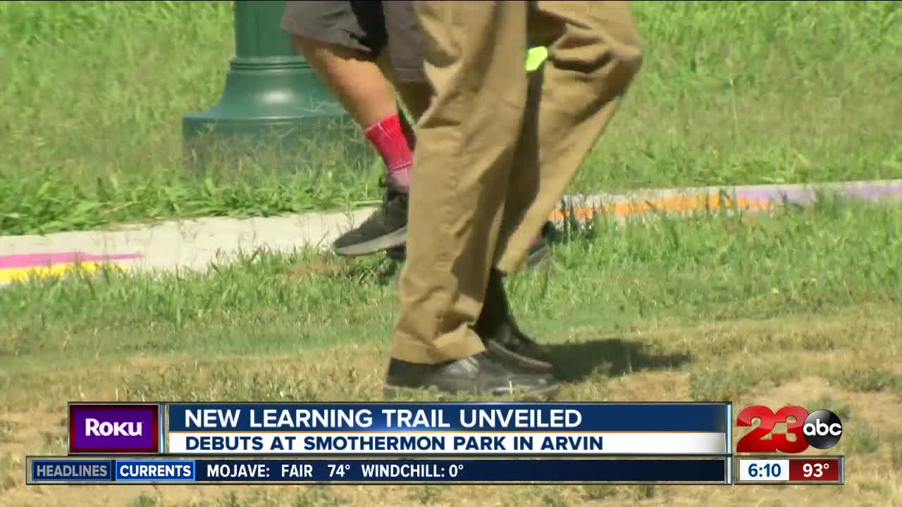 New interactive trail at Arvin park teaches kids shapes, colors, letters