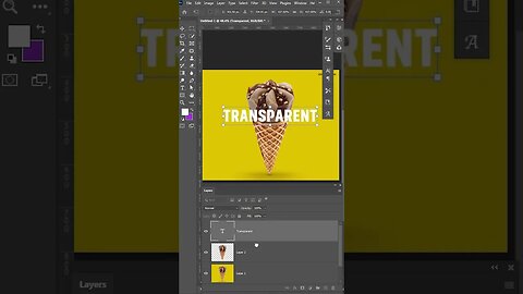 Any Text Transparent In Photoshop |#trendingshortfffff #shorts#ytshorts #photoshopshort#photoshop