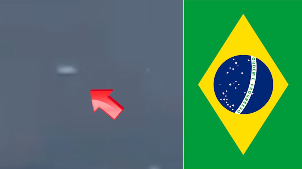 White UFO in the background of Brazilian news on Feb 16 2021 [Space]